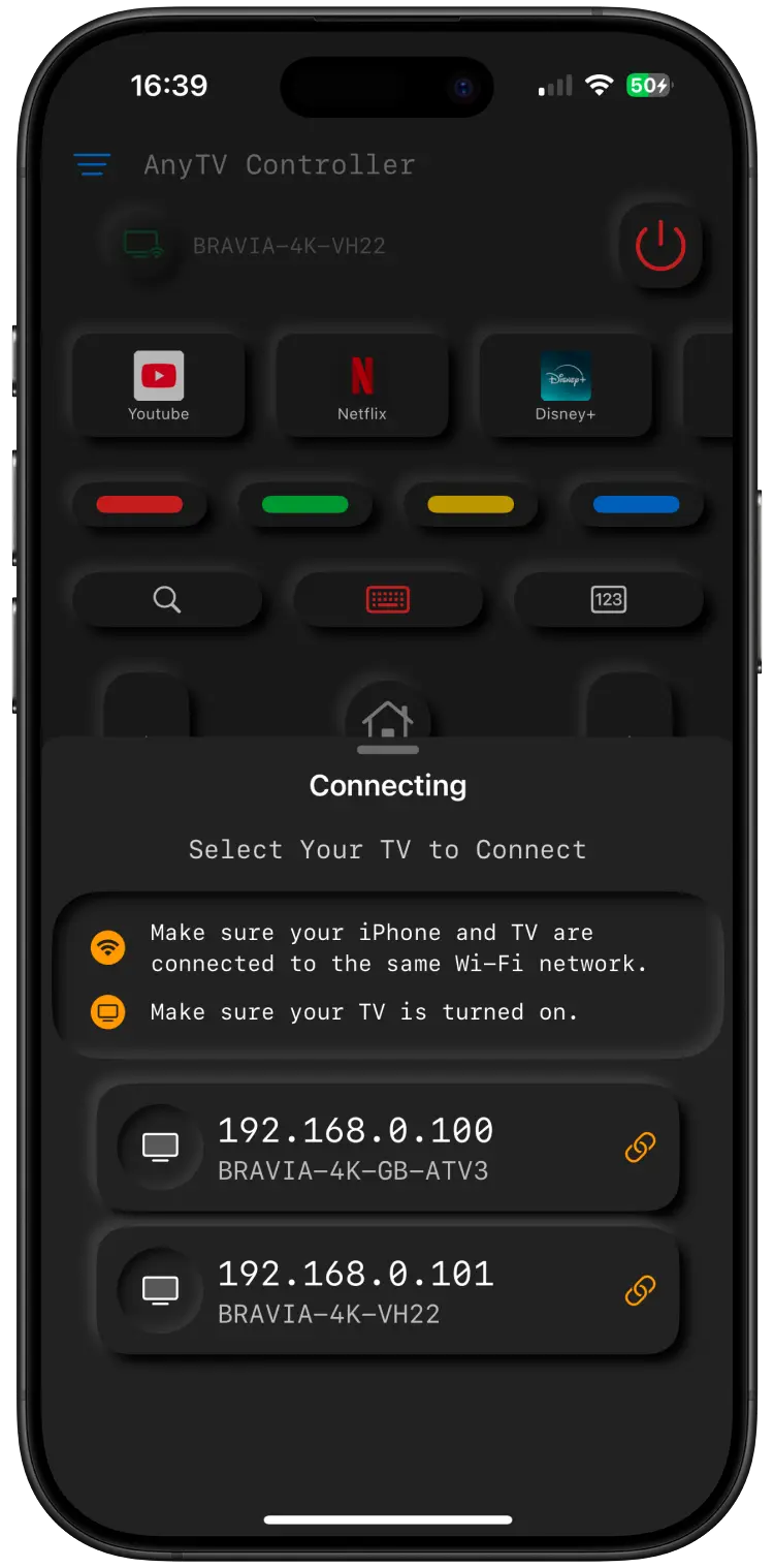 Connecting to TV over WiFi